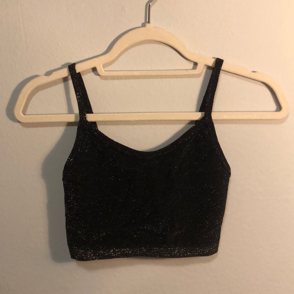 Black sparkly tank top !